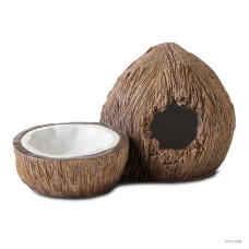 Coconut Hide & Water Dish - Frogs & Co