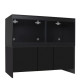 Melamine Cabinet BLACK - fits 72 x 24